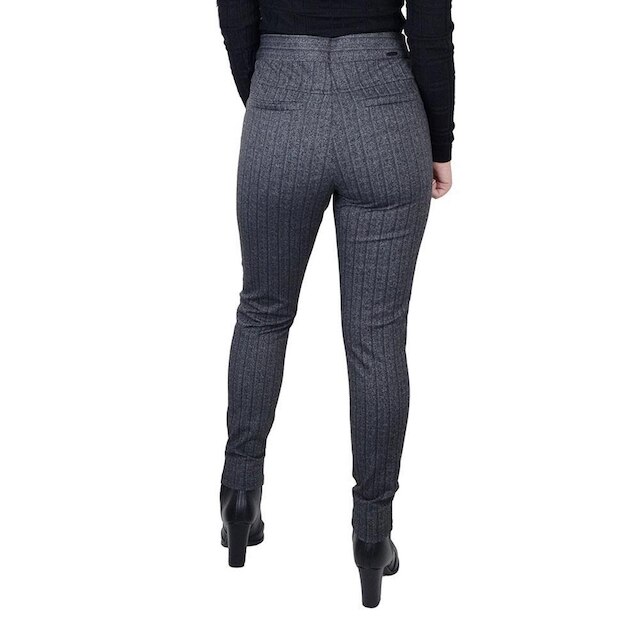 Calça Feminina Alpelo Montaria Plus Size Risca de Giz Cinza