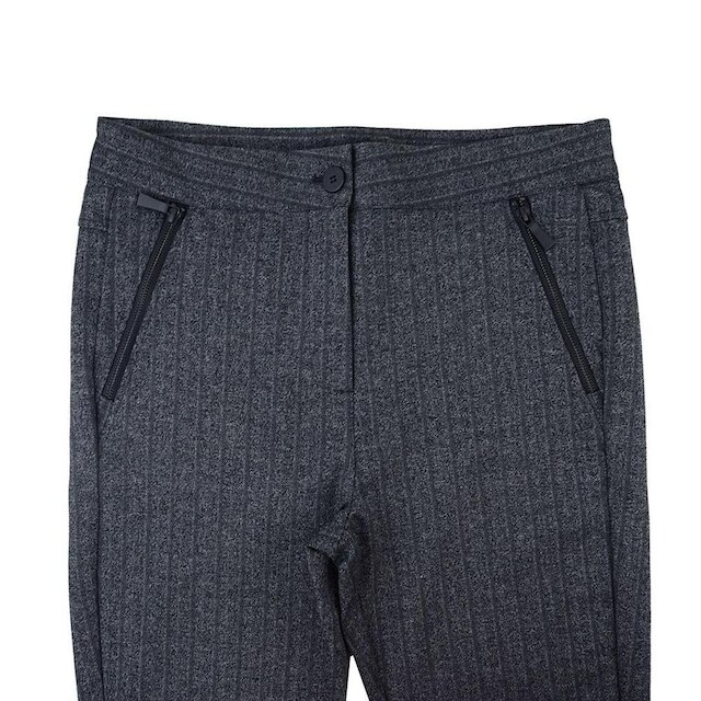Calça Feminina Alpelo Montaria Plus Size Risca de Giz Cinza