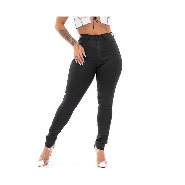 Calça Feminina Básica Moda Casual Moda Jeans Cintura Alta