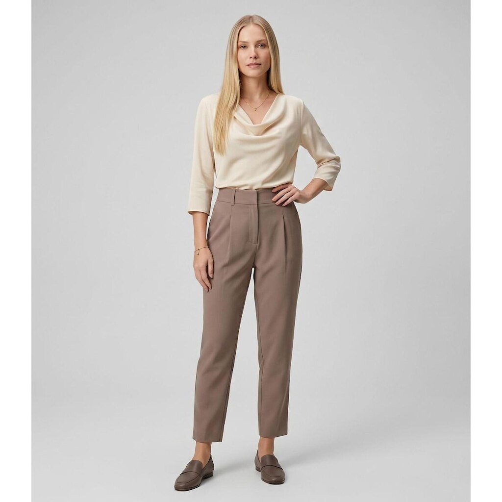Calça Feminina Cenoura Alfaiataria Endless Marrom