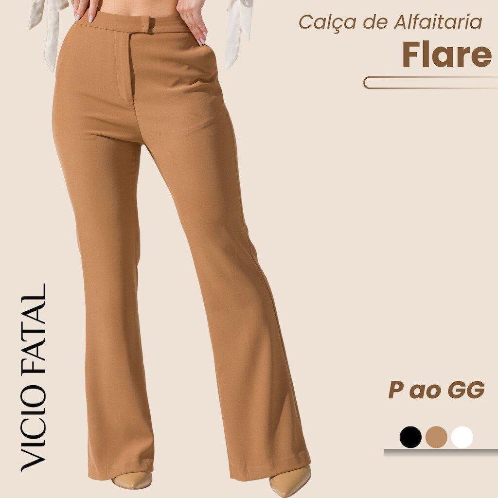 Calça Feminina de Alfaiataria Social Flare