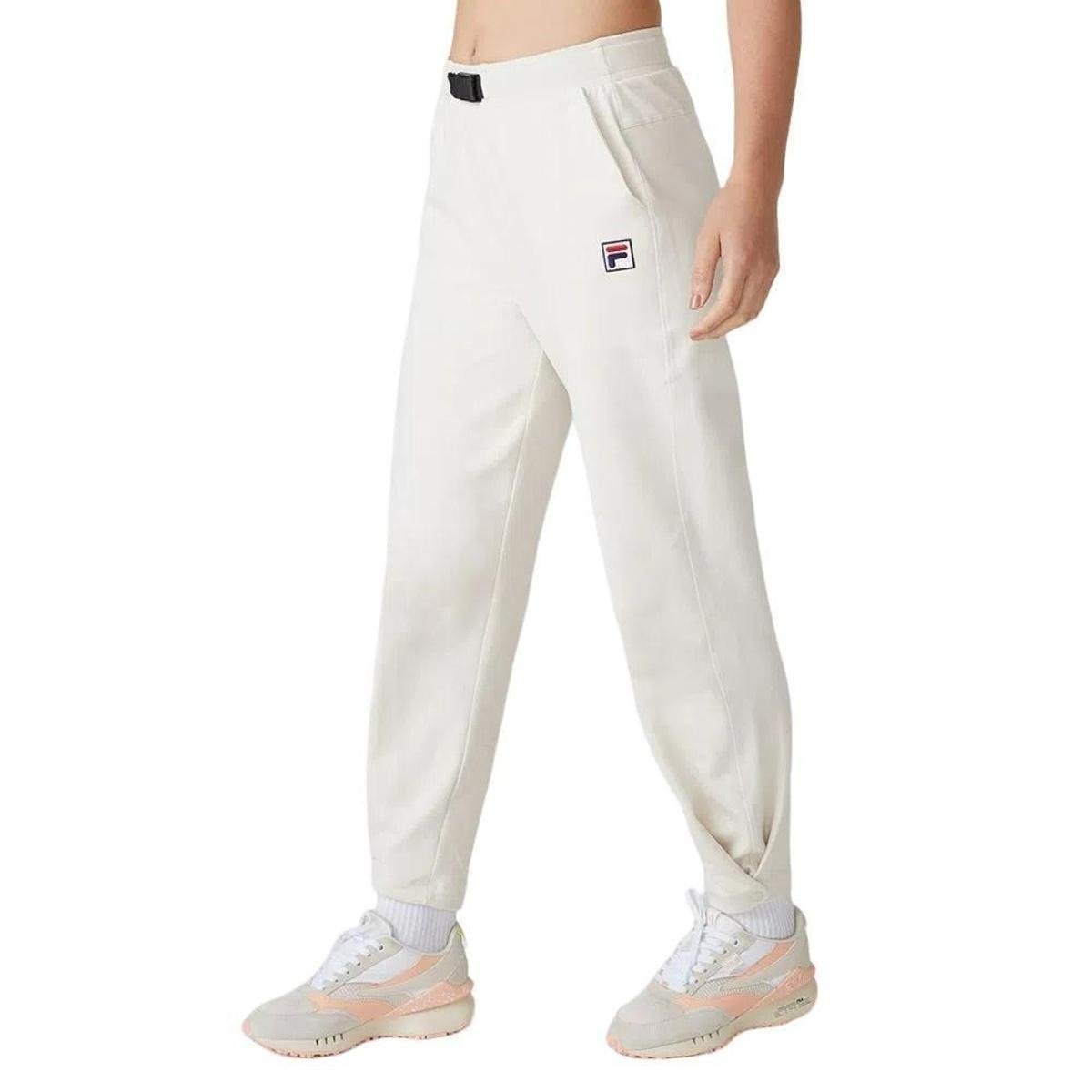 Calça Feminina Fila Moletom Essential Rise II Creme F12HT Zattini