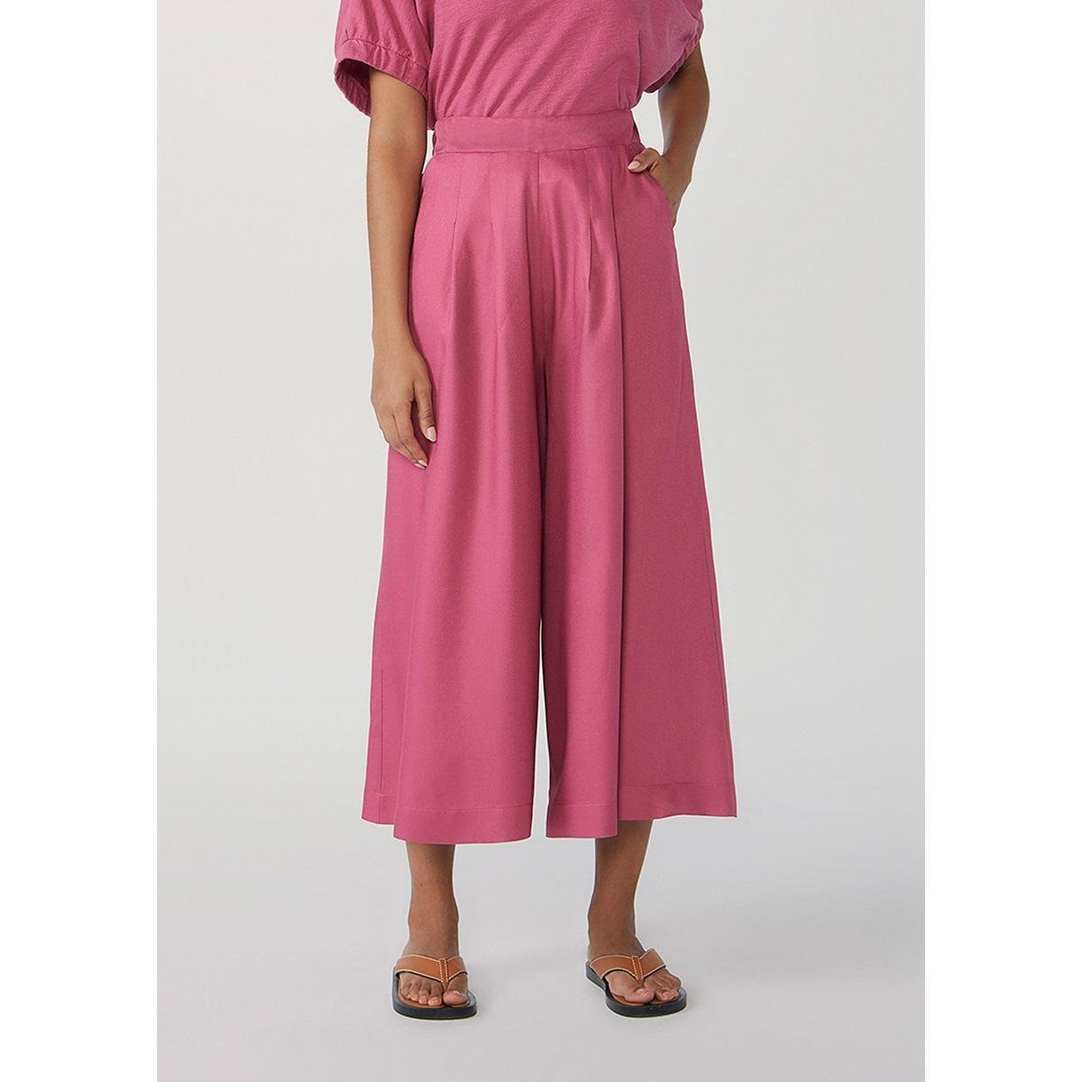 Calça Feminina Pantacourt Cintura Alta - H9C2YVKEN6 - Rosa Menor preço em Calça Feminina Pantacourt Cintura Alta - H9C2YVKEN6 - Rosa