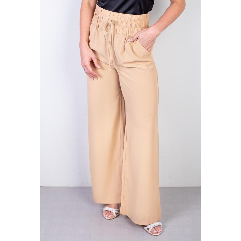Calça feminina pantalona com elástico 51129