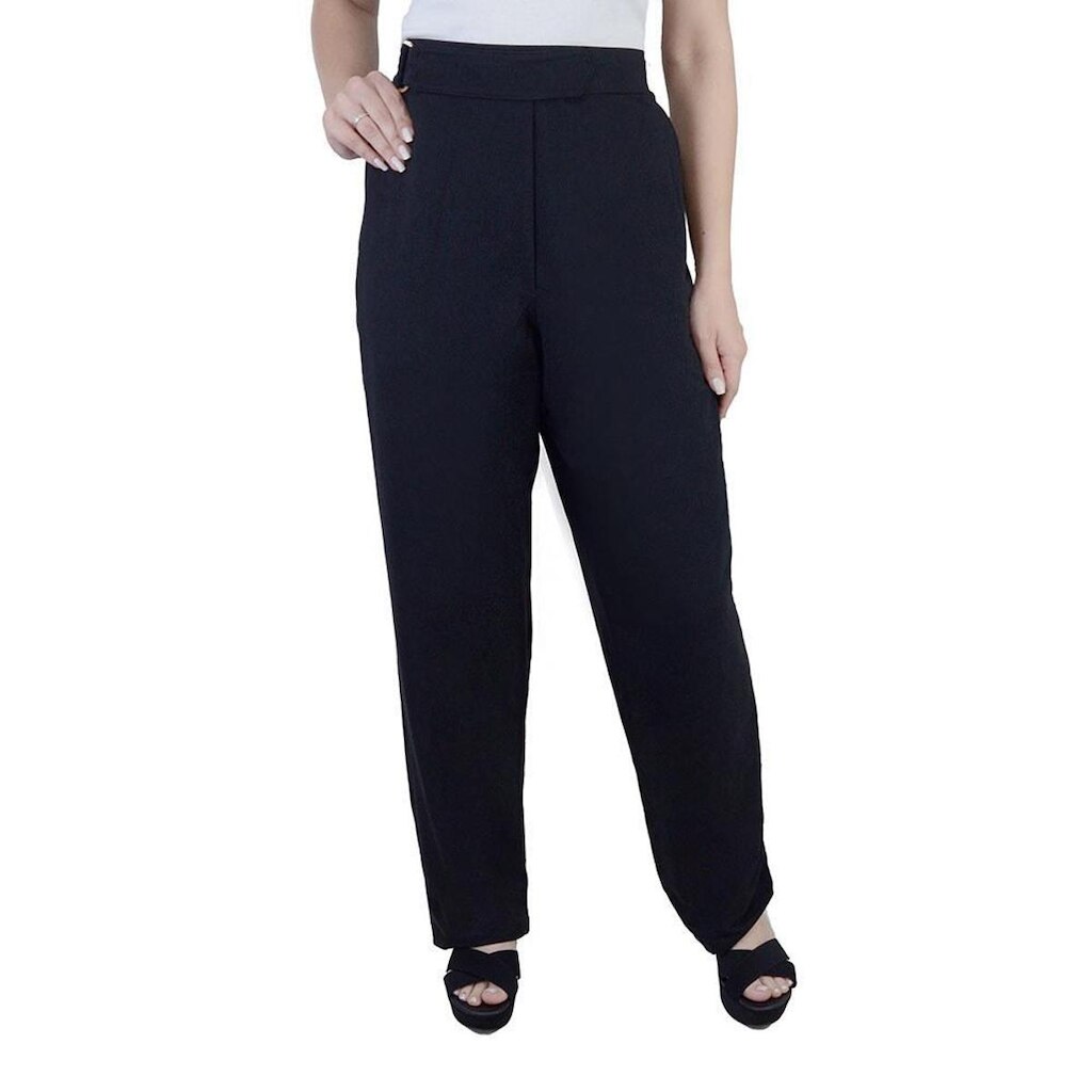 Calça Feminina Parado no Ar Plus Size Marbella Preta - 85033