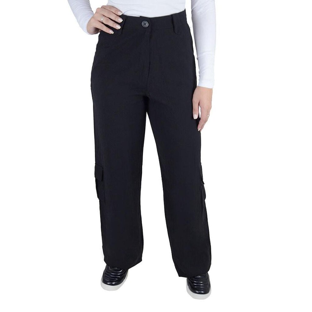 Calça Feminina Parado no Ar Wide Leg Preta - 73036
