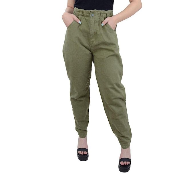 Calça Feminina Recuzza Baggy Verde Militar - 10703