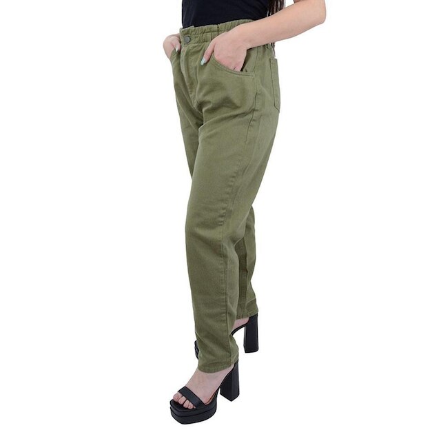 Calça Feminina Recuzza Baggy Verde Militar - 10703