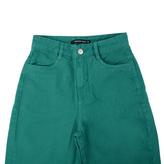 Calça Feminina Recuzza Sarja Wide Leg Verde - 10502