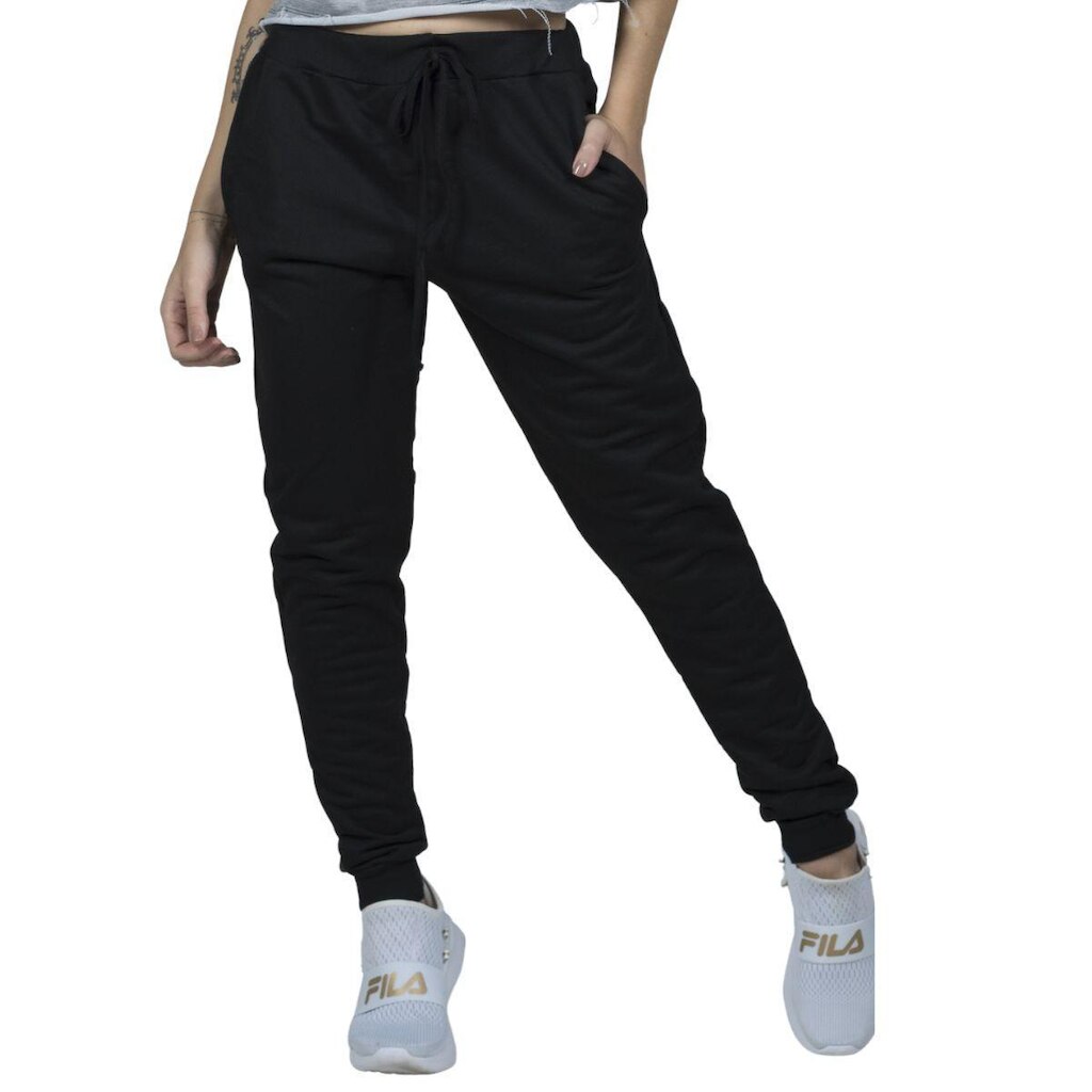 Calça Fitness Moletom Jogger Vekyo Roupa Para Treino Flanelada Inverno Moda Feminina Academia