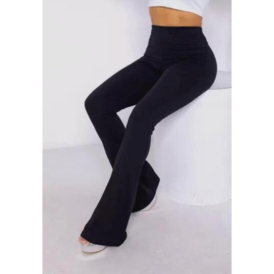 Calça Flare Bailarina Bella Fiore Modas Preta
