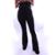 Calça Flare Bailarina Boca de Sino Fitness Suplex Cintura Alta Feminina Mechler - Preto