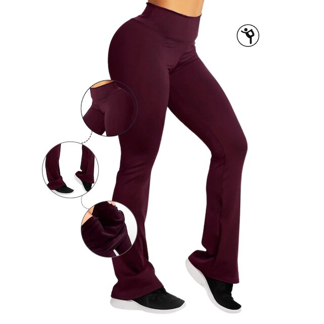 Calça Flare Bailarina Flanelada Térmica Antifrio Forrada Em Suplex WOLFOX