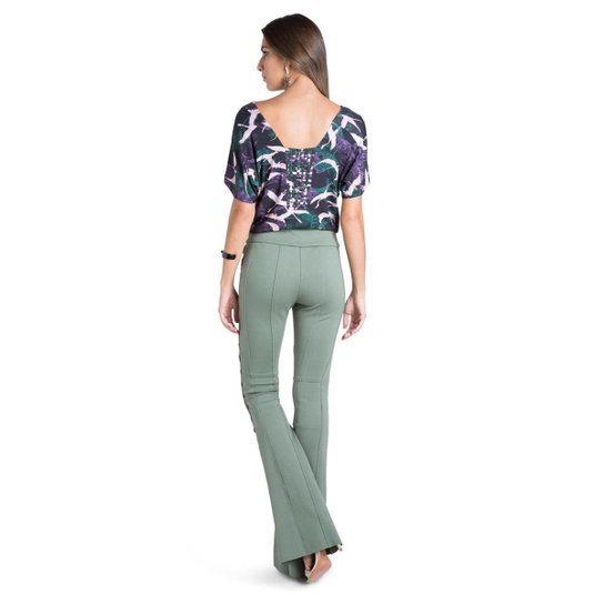 Calça Flare Canaleta Nero_ GG
