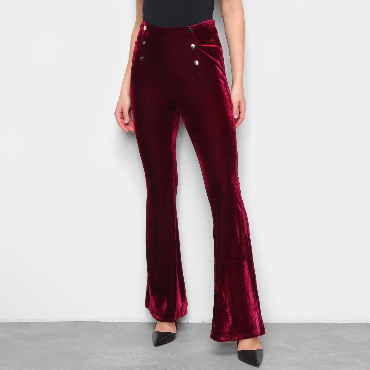 Calça Flare Eagle Rock Cintura Alta Feminina - Vinho é ruim? Calça Flare Eagle Rock Cintura Alta Feminina - Vinho é boa?