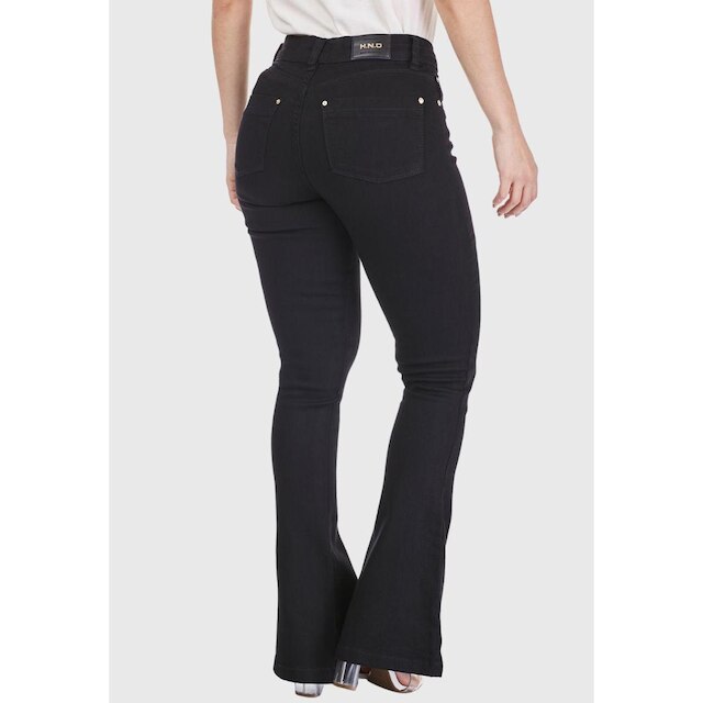 Calça Flare HNO Jeans Boca de Sino Petit Preta