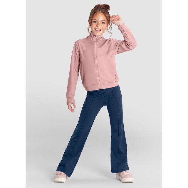 Calça Flare Infantil Menina em Malha Active Azul Brandili