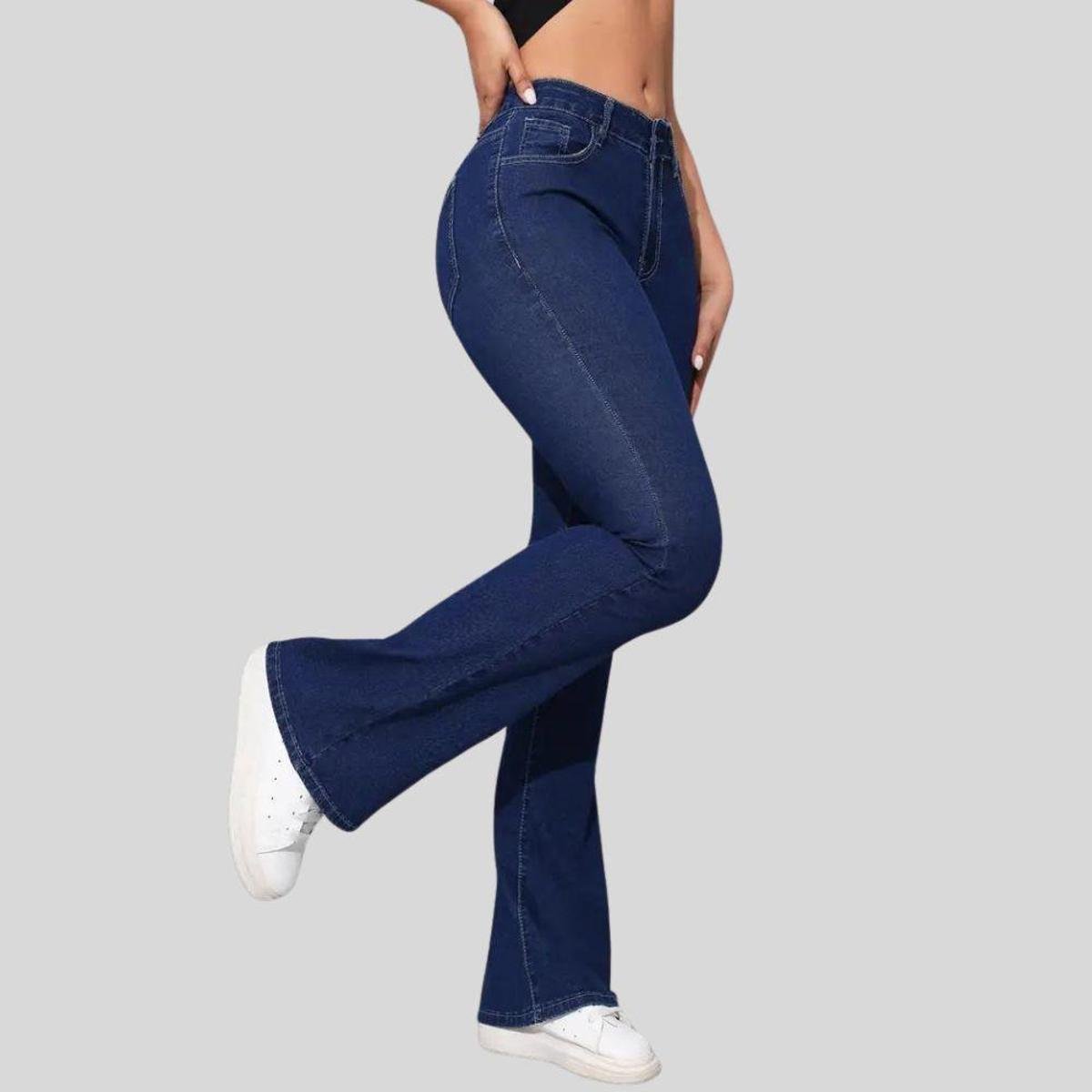 Com Calça Flare Esporte Fino Feminino Com Jeans Modelos De Calcas