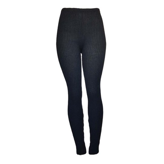Calça Fuso Katlen Tricot Canelado Feminina - Preto
