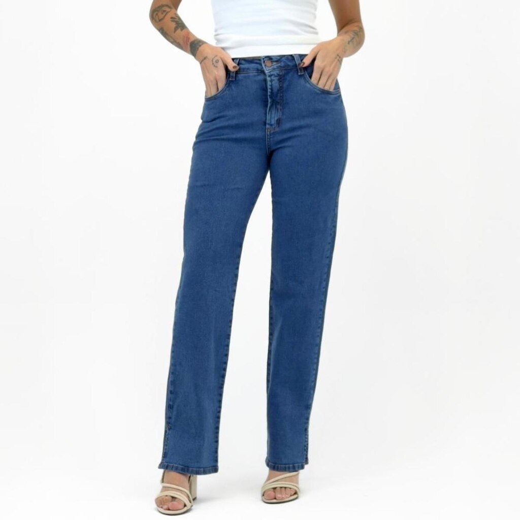 Calça Geração Moderna Reta Jeans Feminina