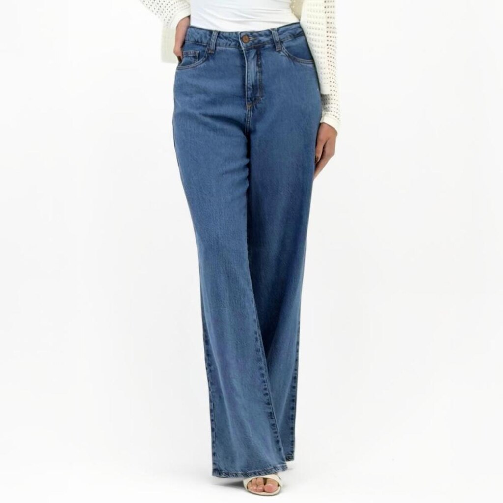 Calça Geração Moderna Wide Leg Jeans Feminina