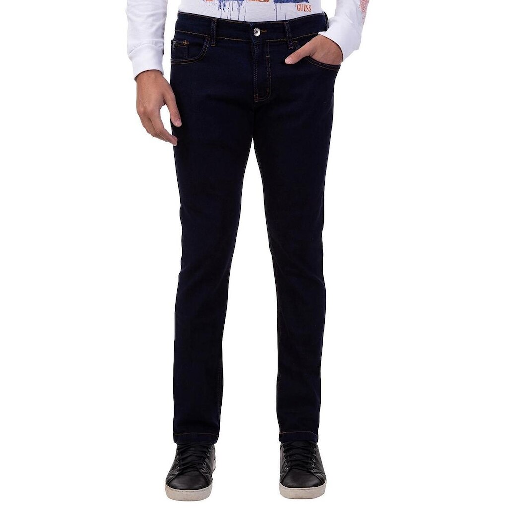 Calça Guess Jeans Masculina Slim Straight Azul Escuro