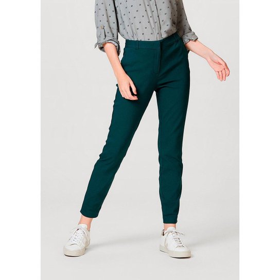 Calça Hering Básica Alfaiataria Feminina - Verde