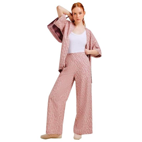 Conjunto Calça Pantalona CalÃ§a Cintura Alta E Cropped Calça