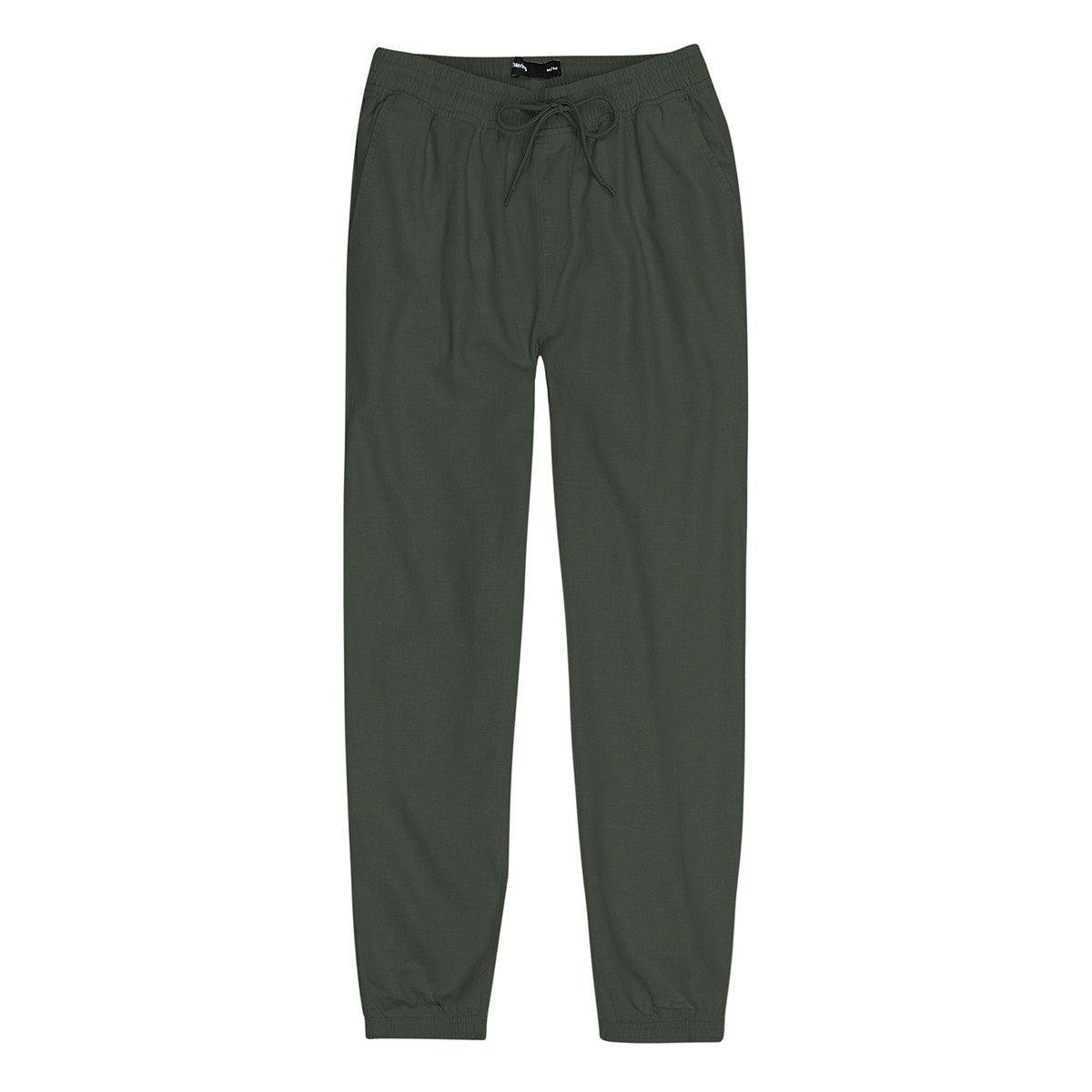 Calça Hering Jogger Linho Masculina - Verde Menor preço em Calça Hering Jogger Linho Masculina - Verde