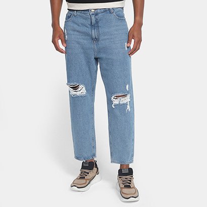 Calça Hering Taper Puídos Masculina - Masculino