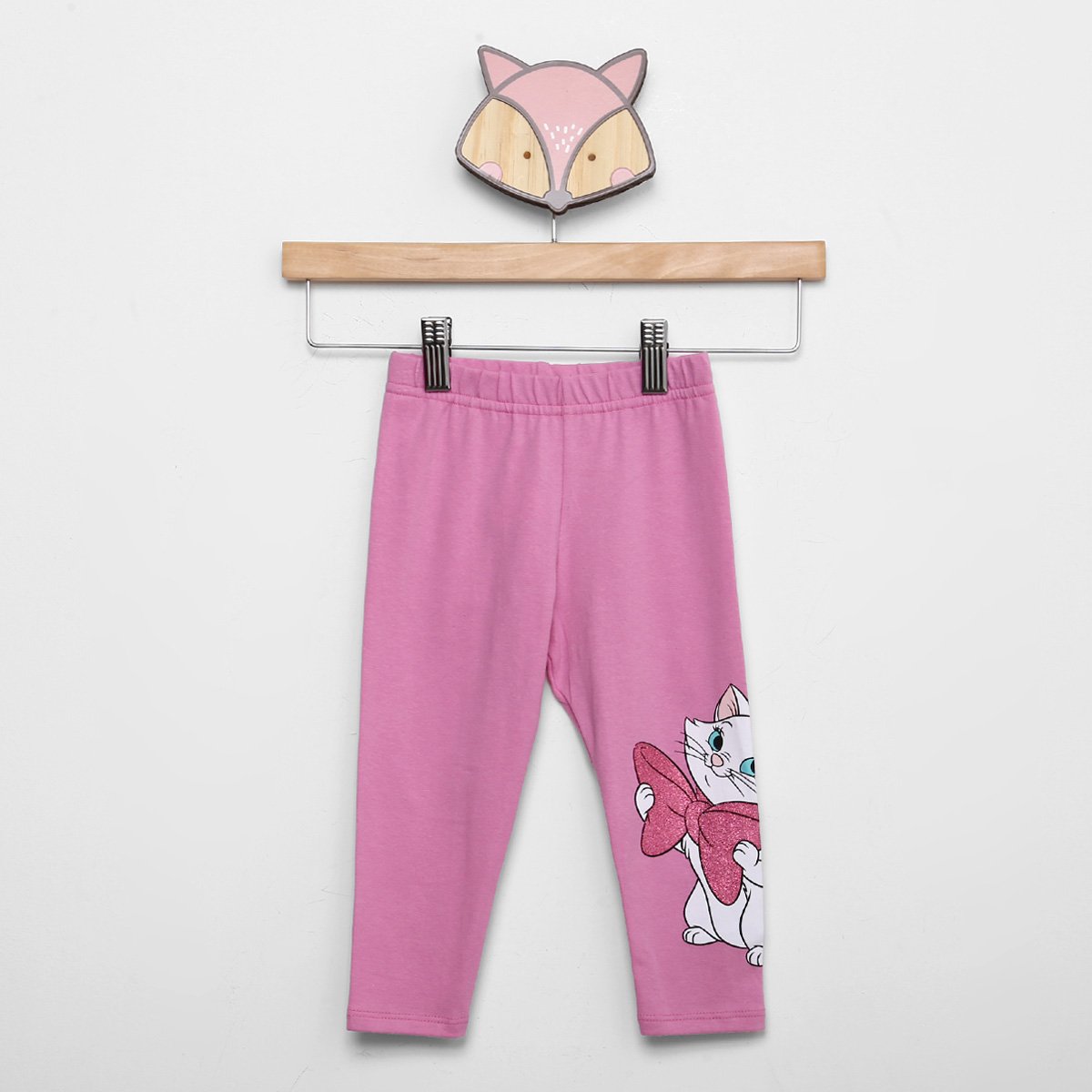 Calça Infantil Disney Marie Feminina - Rosa Menor preço em Calça Infantil Disney Marie Feminina - Rosa