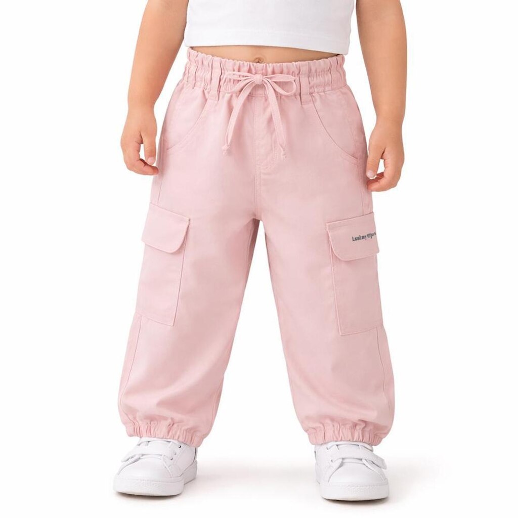 Calça Infantil Look Jeans Clochard Rosa - 01 - ROSA