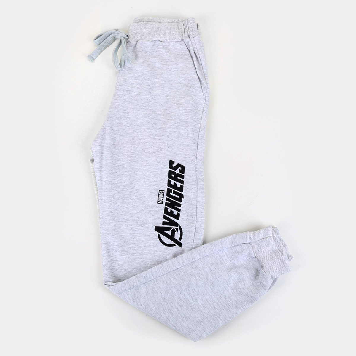 Calça Infantil Marvel Avengers Lettering - Mescla Claro Menor preço em Calça Infantil Marvel Avengers Lettering - Mescla Claro