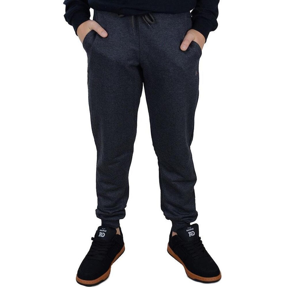 Calca Infantil Menino Applicato Básica Cinza - BAS43011I