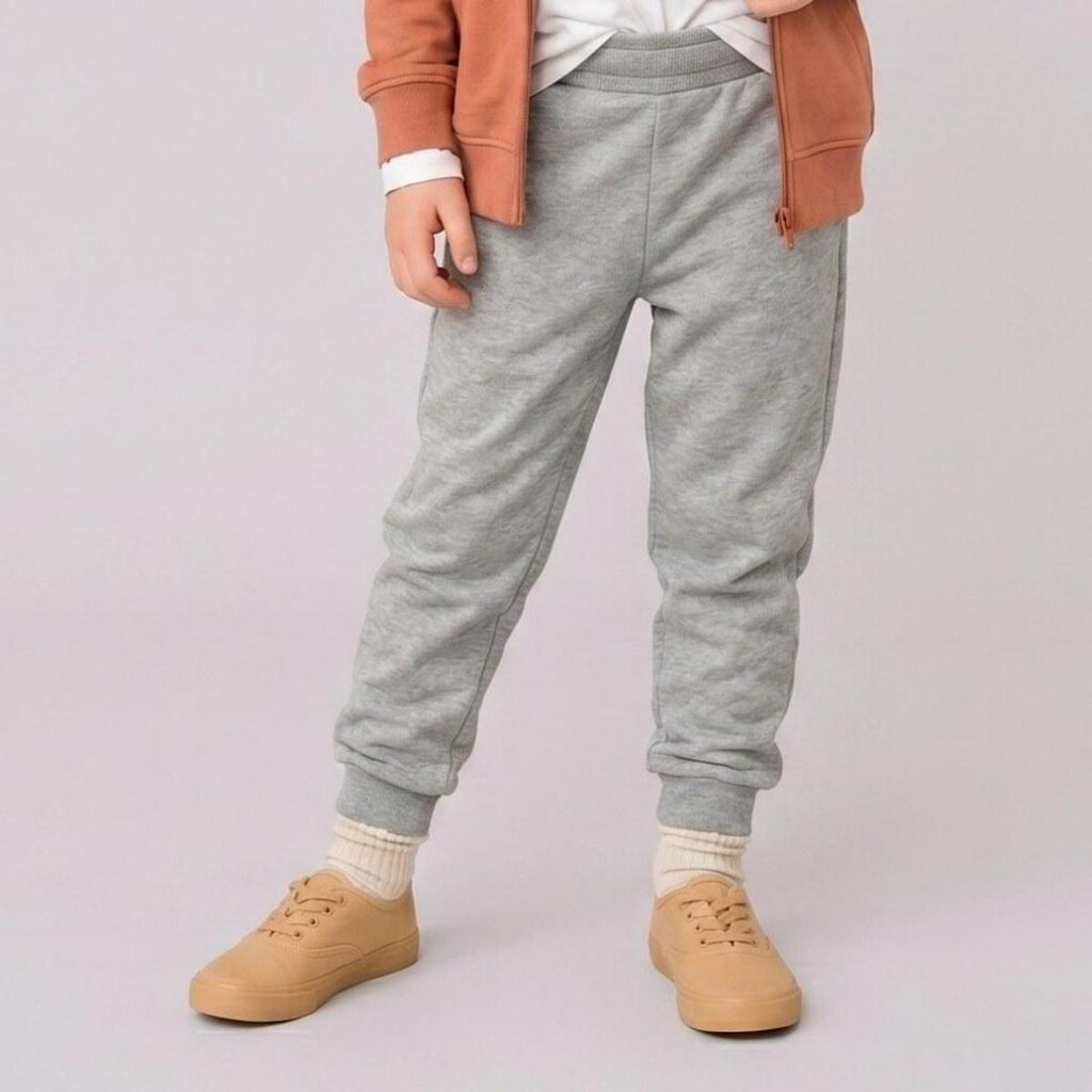 Calça Infantil Menino Lisa Em Moletom Upalôo
