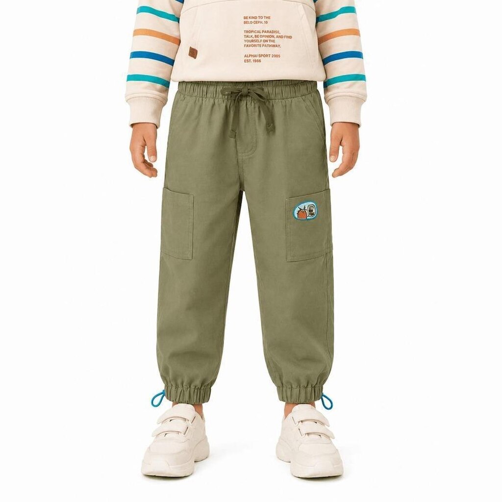 Calça Infantil Menino Monstro Legal Alphabeto Oliva
