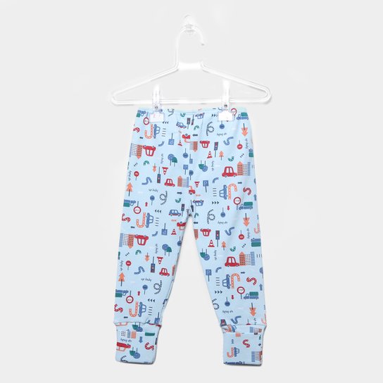 Calça Infantil Up Baby Estampada - Azul