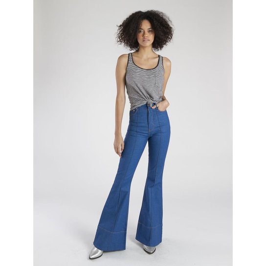 Calça Jeans Amapô Boca de Sino Feminina