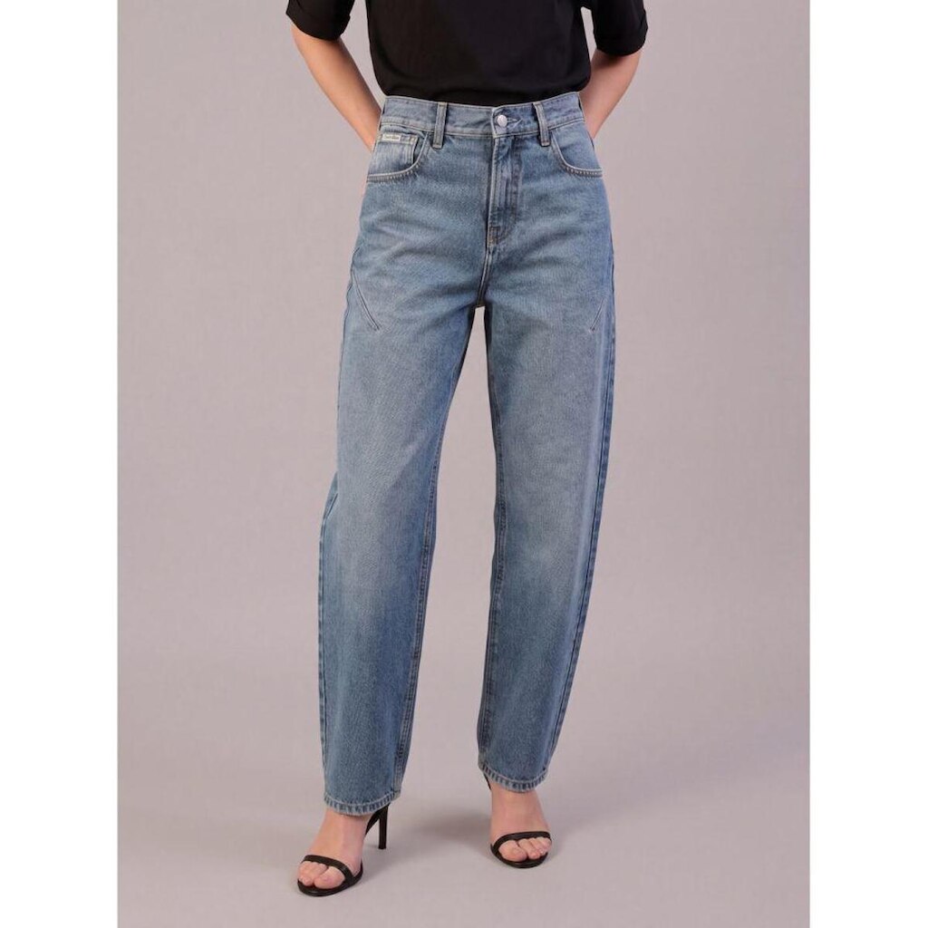 Calça Jeans Barrel Pences - Azul Médio