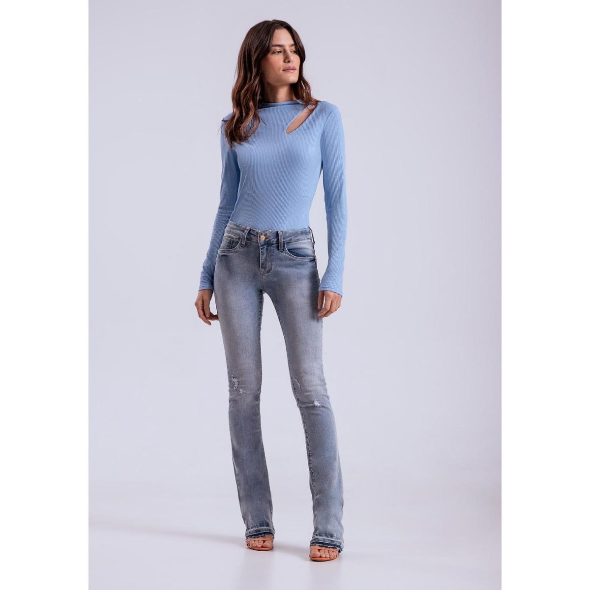 Calça Jeans Boot Cut Cintura Baixa Zattini