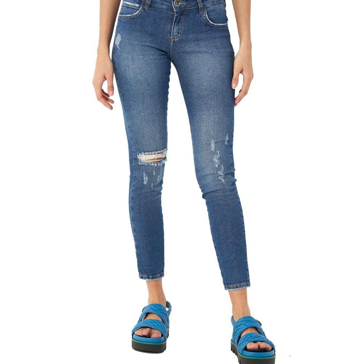 Calça Jeans Bruna Low Super Slim - Jeans Menor preço em Calça Jeans Bruna Low Super Slim - Jeans