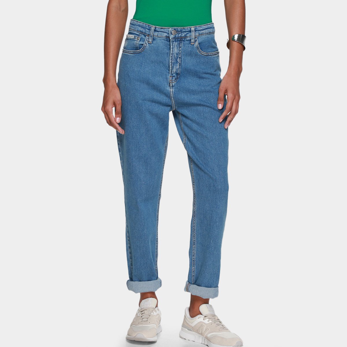 Calça Jeans Calvin Klein Mom Feminina Menor preço em Calça Jeans Calvin Klein Mom Feminina