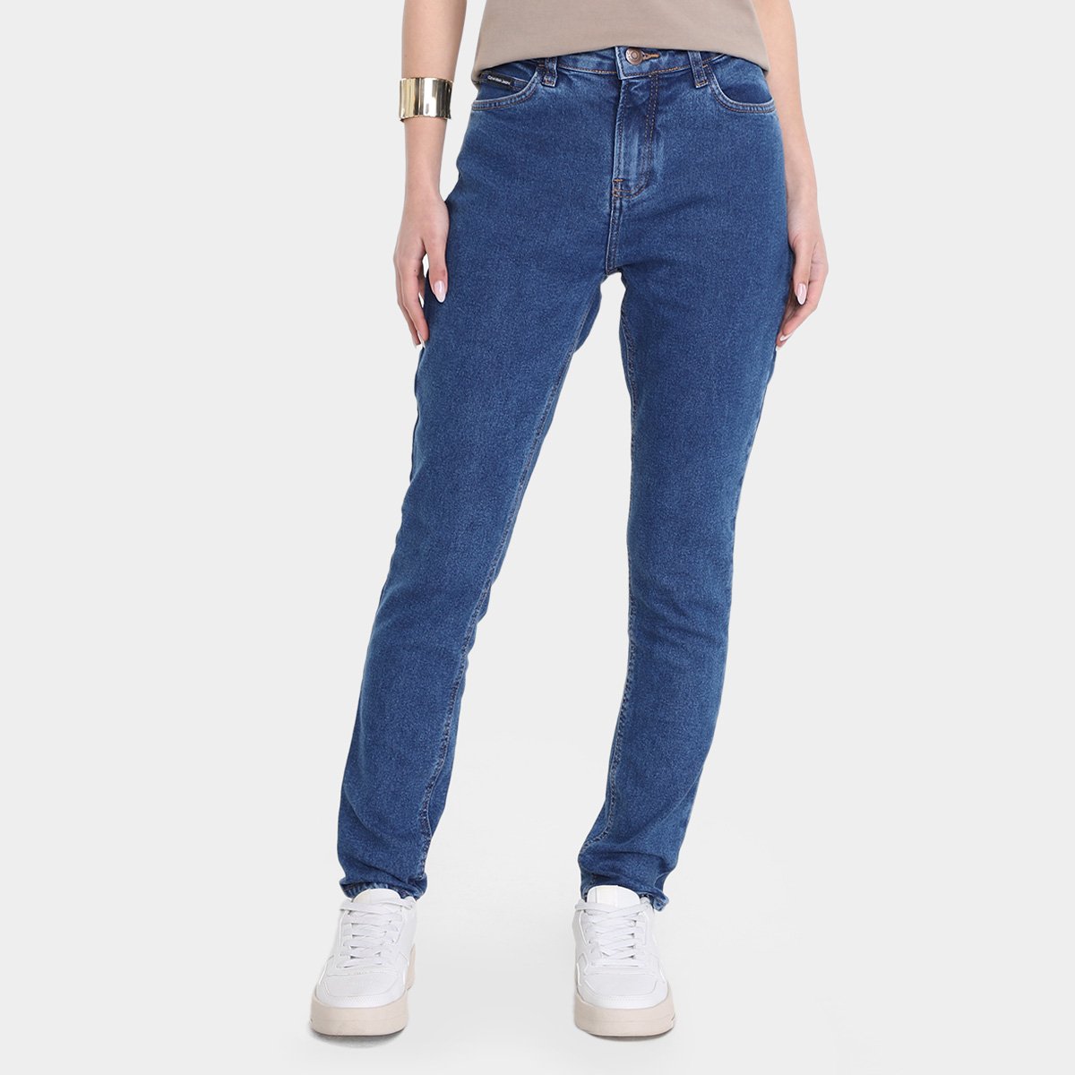 Calça Jeans Calvin Klein Skinny Fili Duplo Feminina Menor preço em Calça Jeans Calvin Klein Skinny Fili Duplo Feminina