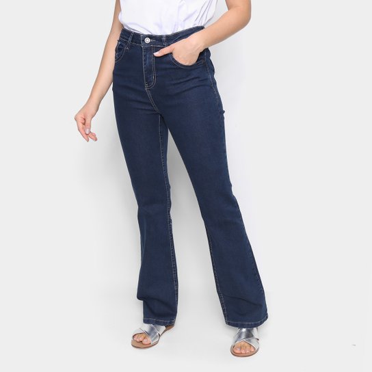 Calça Jeans Cantão Flare Feminina - Azul