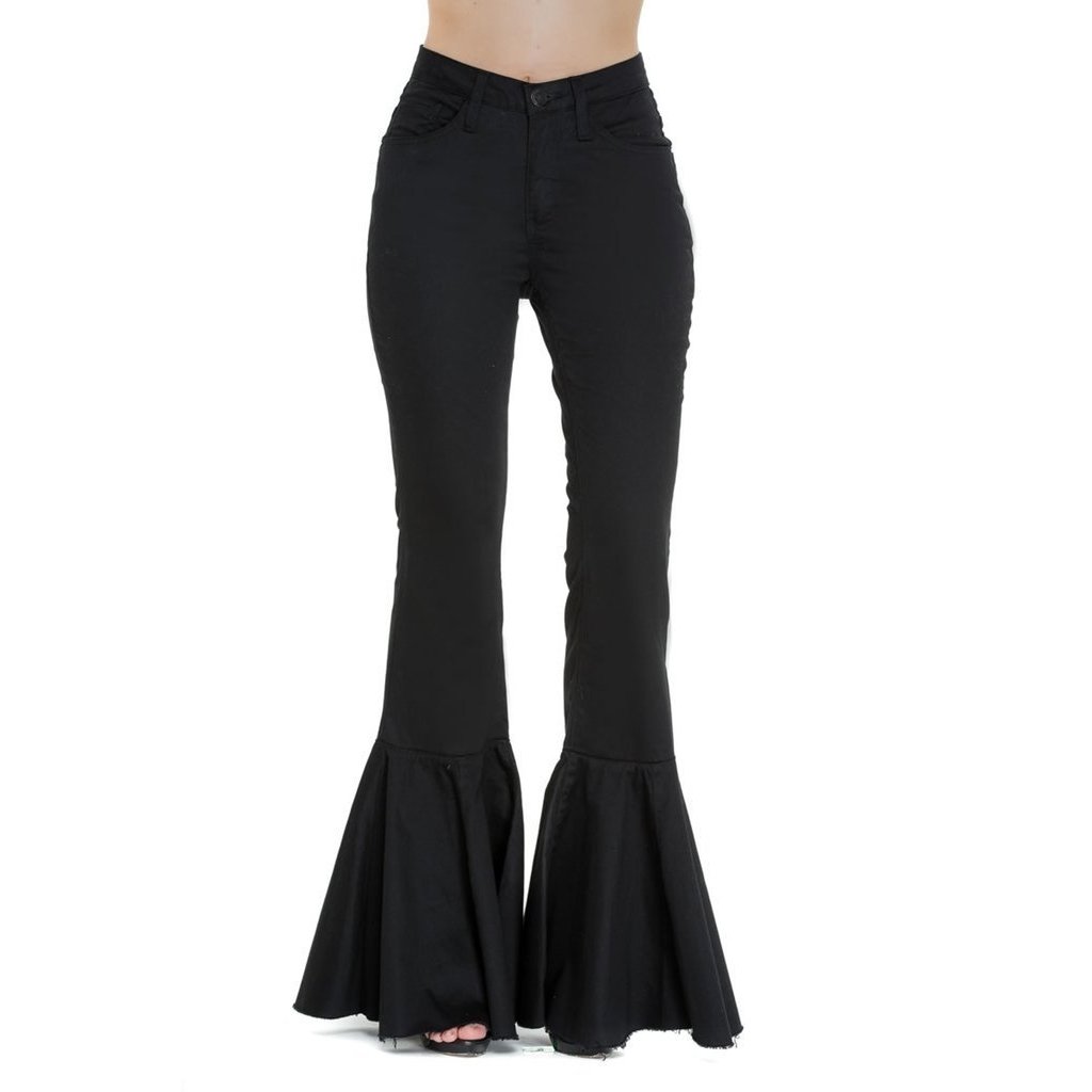 calça jeans cintura alta retro