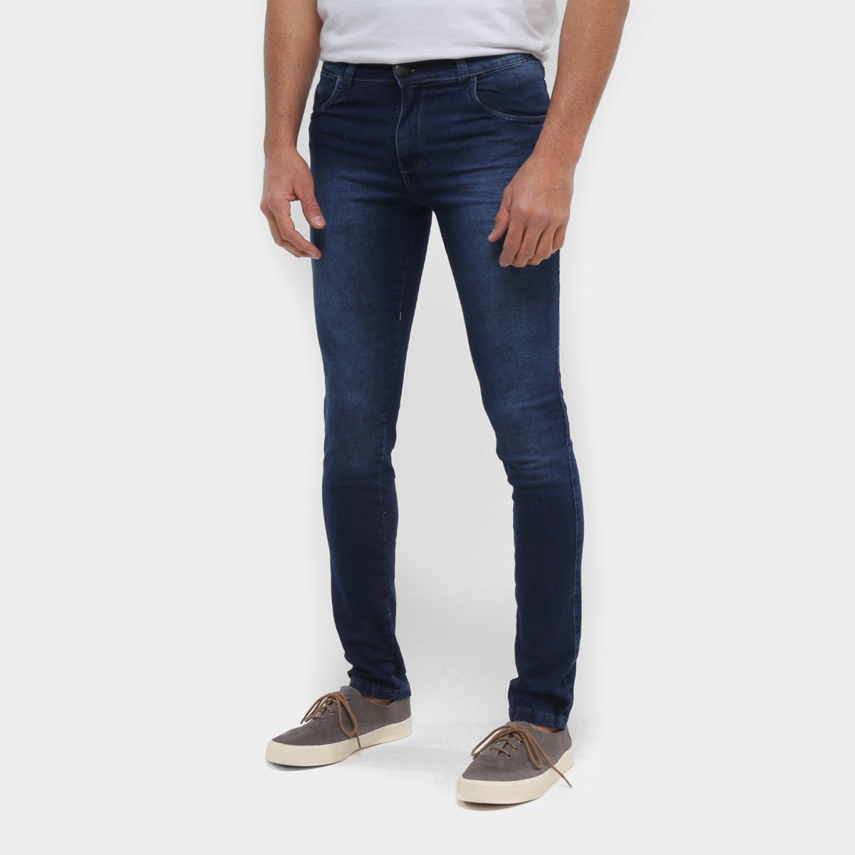 Calça Jeans Coffee Básica Masculina - Azul Menor preço em Calça Jeans Coffee Básica Masculina - Azul