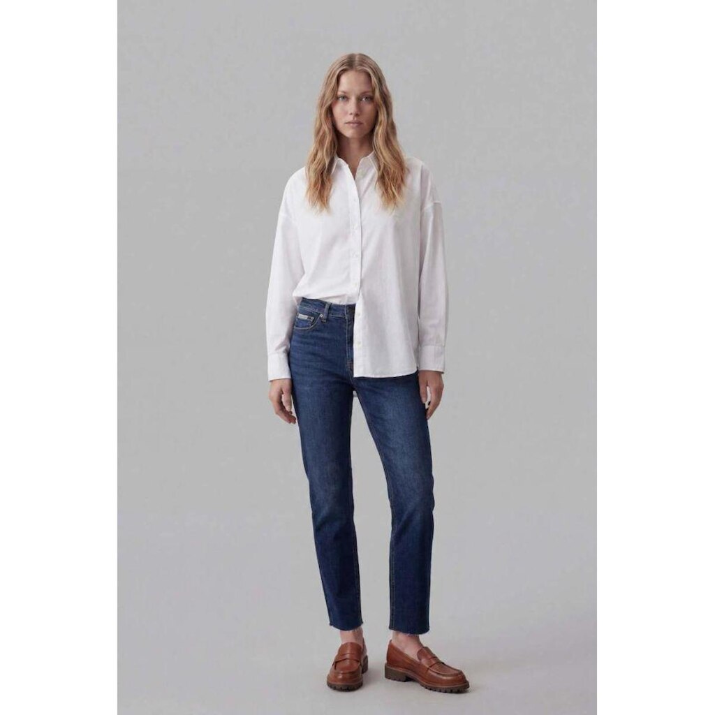 Calça Jeans Cropped Slim - Marinho