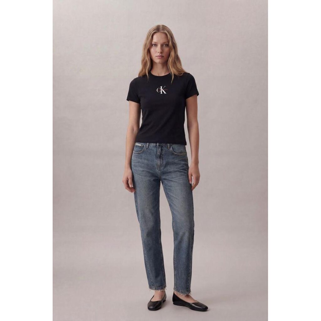 Calça Jeans Cropped Straight Lat Desloca - Marinho