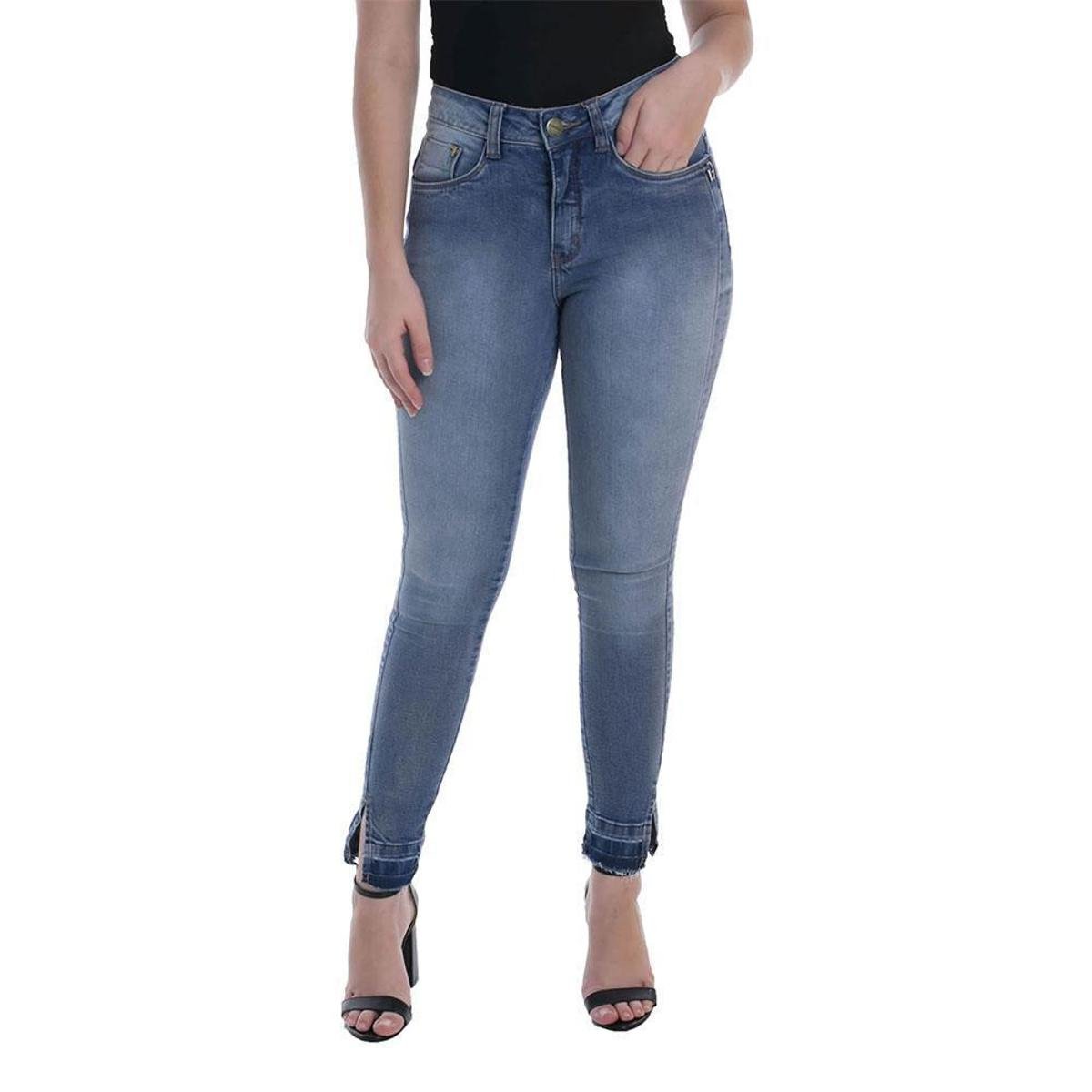Calça Jeans Denuncia Mid Rise Skinny Feminina Zattini