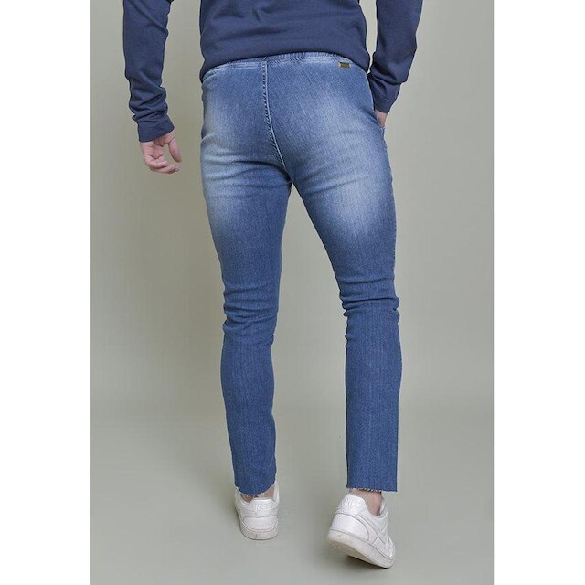 Calça Jeans Dialogo Jogging Barra Fio Com Elastic